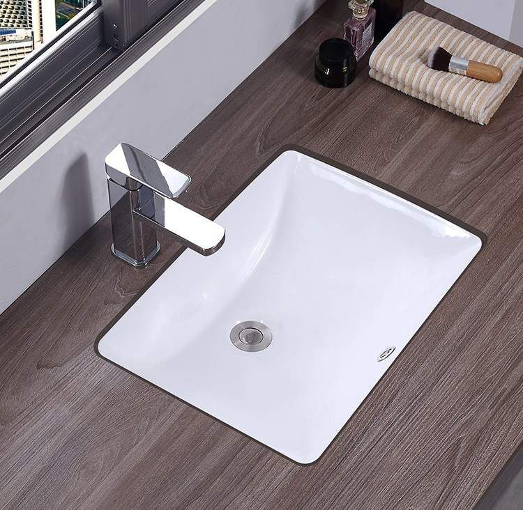 Rea Adela rektangulær underlimet vask hvid 46 x 33 x 19 cm 1 stk