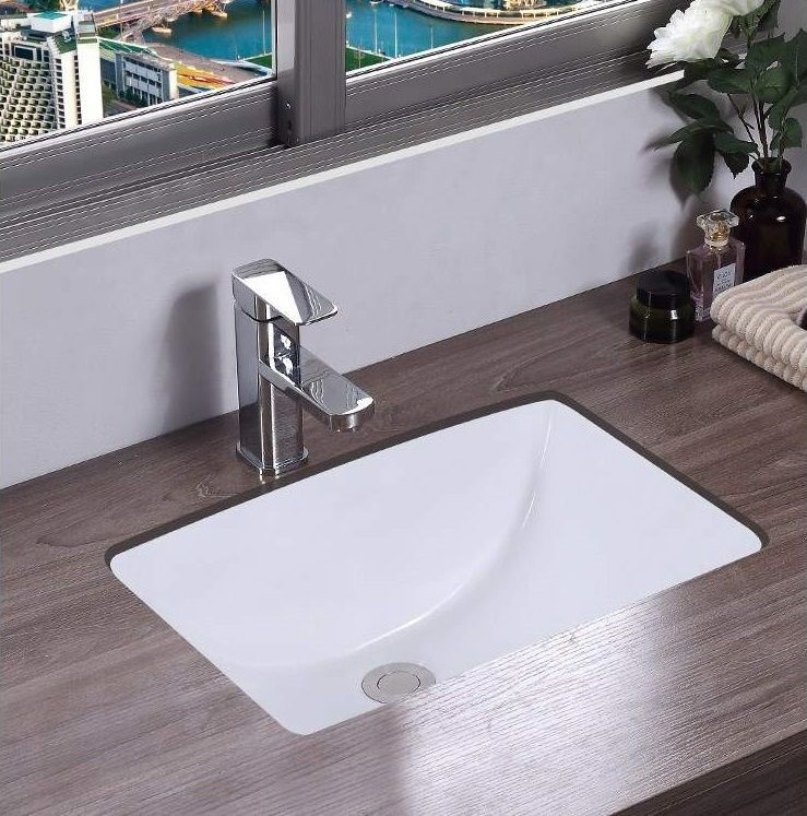 Rea Adela rektangulær underlimet vask hvid 46 x 33 x 19 cm 1 stk