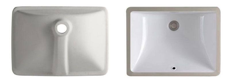 Rea Adela rektangulær underlimet vask hvid 46 x 33 x 19 cm 1 stk