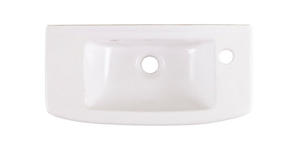 Vægmonteret keramisk håndvask GoodHome Musi 51,5 x 24,8 cm med armaturhul hvid