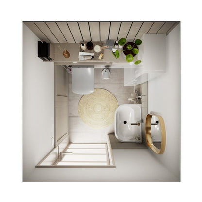 Væghængt vask GoodHome Cavally 40 x 56 cm med hul til armatur