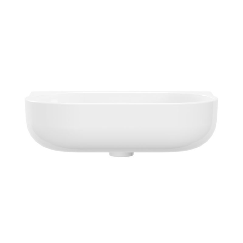 Væghængt Håndvask 55 x 45 cm Hvid Oval Keramik