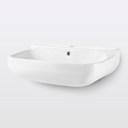 Væghængt håndvask GoodHome Teesta 40 x 56 cm med hul til armatur