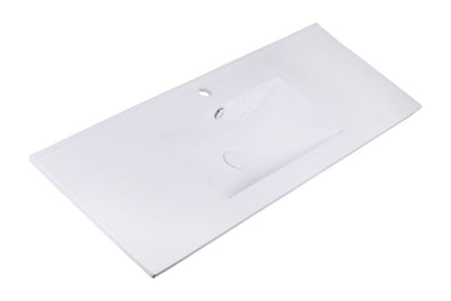 Rektangulær Vask Neva 120x46 cm Hvid Højglans med Armaturhul