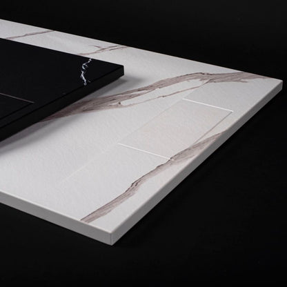Fritstående vask Rea Aris Marble rund hvid 44 x 37,5 x 83 cm 1 stk