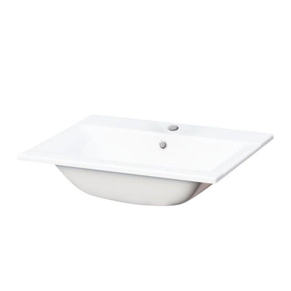 Indbygget vask Cooke&Lewis Faros keramisk 60 x 45 cm hvid