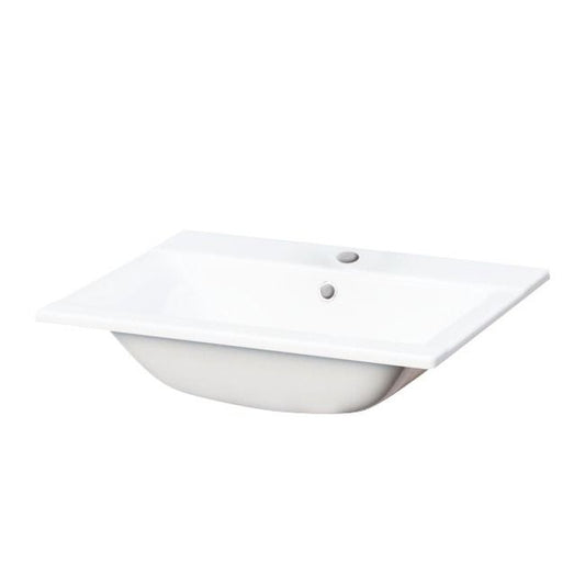 Indbygget vask Cooke&Lewis Faros keramisk 60 x 45 cm hvid
