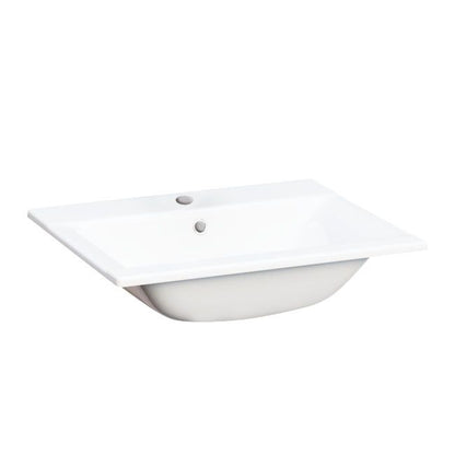 Indbygget vask Cooke&Lewis Faros keramisk 60 x 45 cm hvid