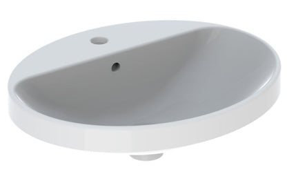 Keramisk Nedfældningsvask Oval 55 cm Hvid