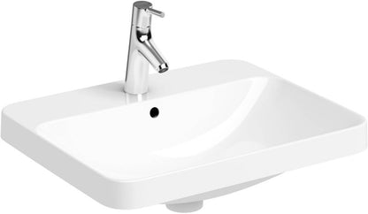 Keramisk Nedfældningsvask Rektangulær 55 cm Hvid