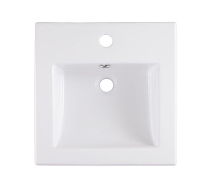 Indbygget vask GoodHome Tahoe keramisk 42,5 x 42,5 cm hvid