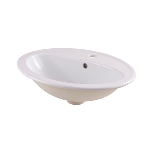 Indbygget vask GoodHome Turso keramisk 53,5 x 41 cm hvid