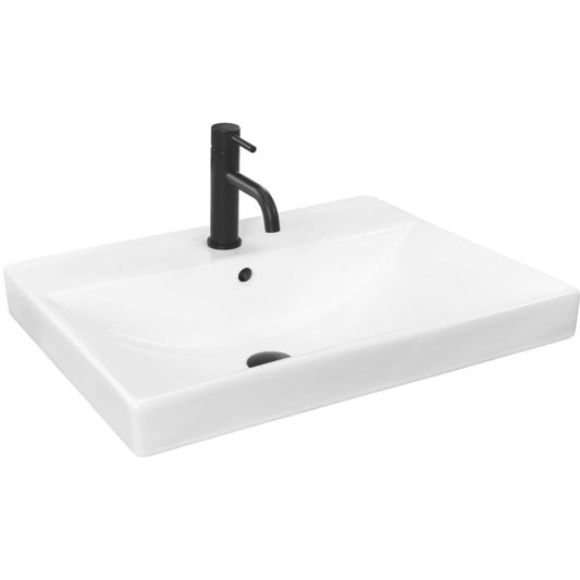 Indbygget vask Rea Mandy rektangulær hvid 60 x 46 x 18 cm 1 stk