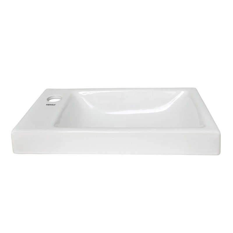 Keramisk Nedfældningsvask Kerra Rimini Venstre 43x23,5 cm Hvid