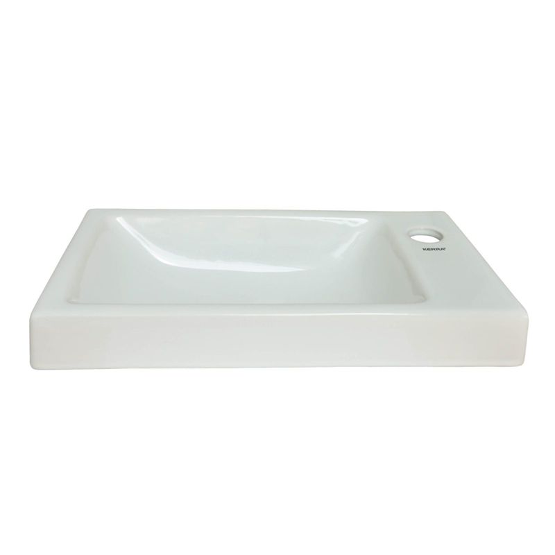 Keramisk Nedfældningsvask Kerra Rimini Højre 43x23,5 cm Hvid
