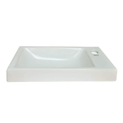 Keramisk Nedfældningsvask Kerra Rimini Højre 43x23,5 cm Hvid