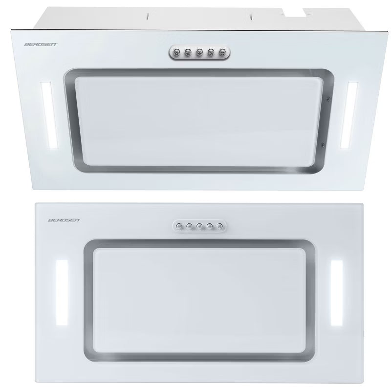 Underbygningsemhætte BE-52A 52 cm Hvid Glas