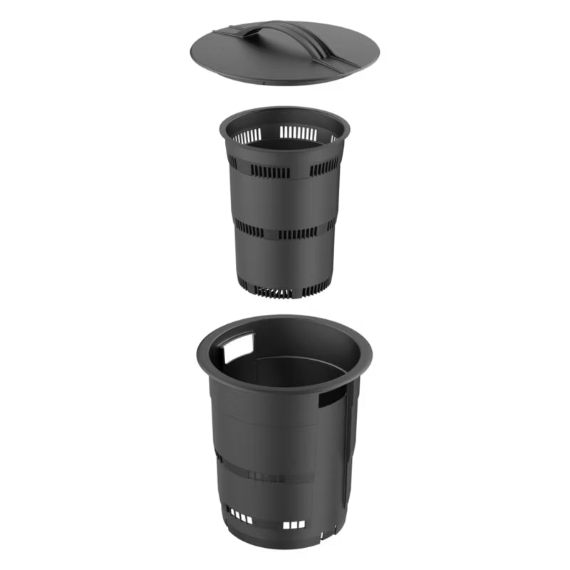 Underjordisk Kompostbeholder 25 cm 11 Liter Sort