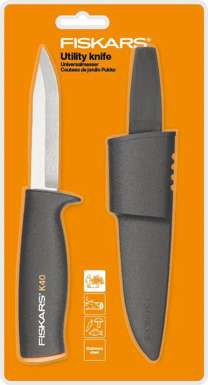 Universalkniv K40 22,2 cm Sort/Orange