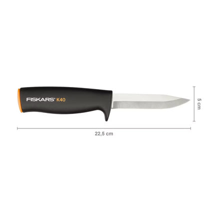 Universalkniv K40 22,2 cm Sort/Orange