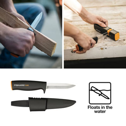 Universalkniv K40 22,2 cm Sort/Orange