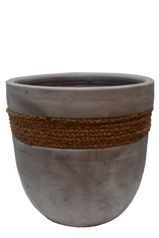 Keramisk Urtepotteskjuler med Flet Ø22 cm