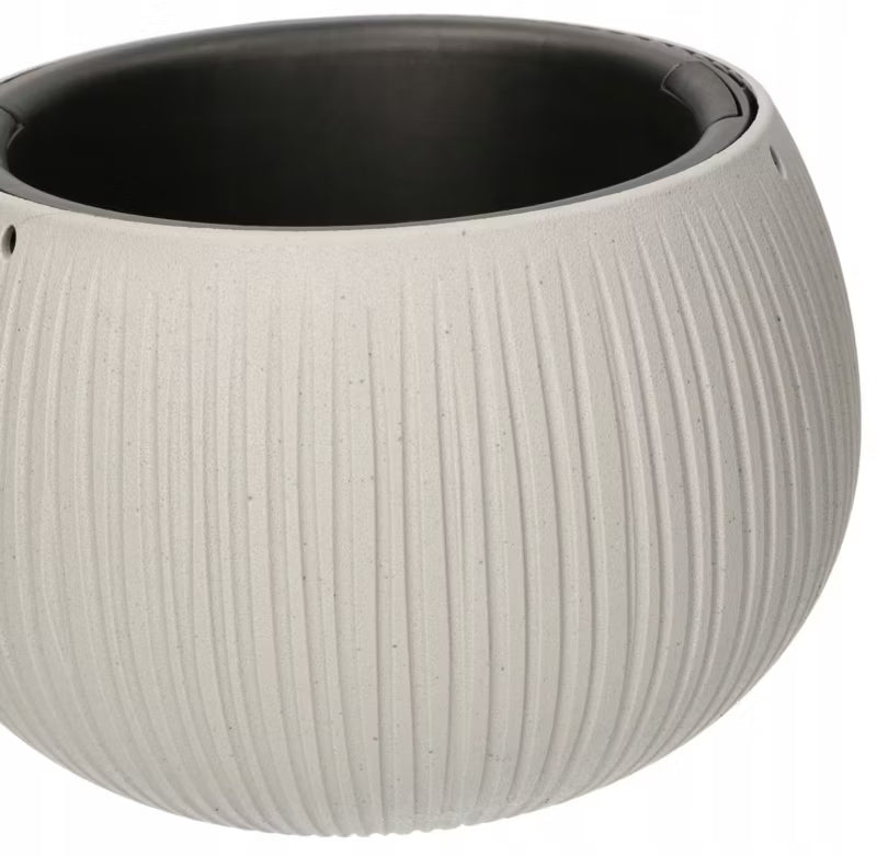 Urtepotteskjuler 14,5x11 cm Betonlook Sort
