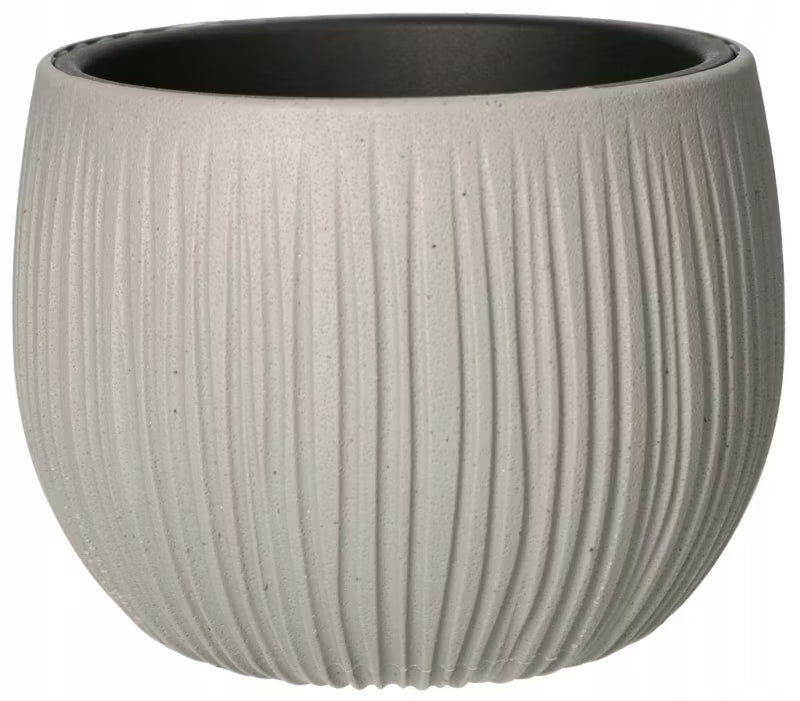 Urtepotteskjuler 14,5x11 cm Betonlook Sort