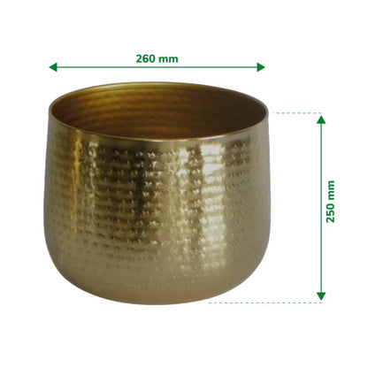 Urtepotteskjuler 17 cm Guld Metal