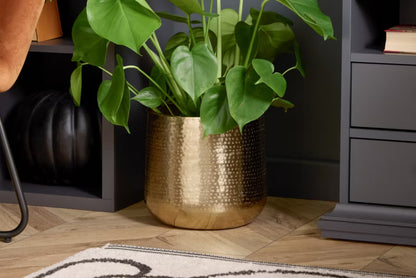 Urtepotteskjuler 17 cm Guld Metal
