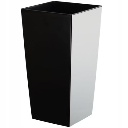 Urtepotteskjuler 18x36 cm Høj Sort Blank med Indsats