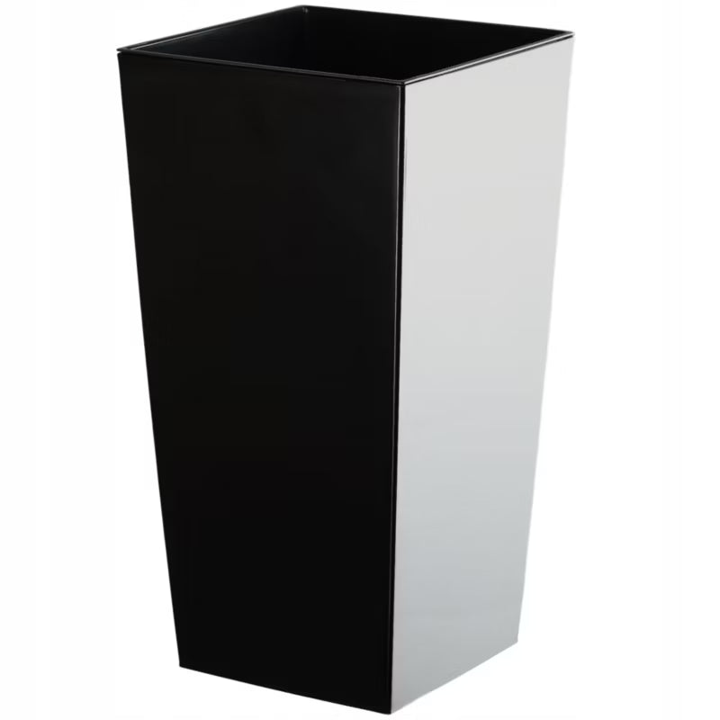 Urtepotteskjuler 18x36 cm Høj Sort Blank med Indsats