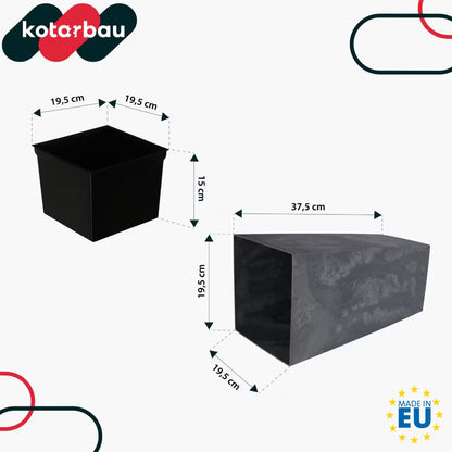Urtepotteskjuler 19,5x19,5x37,5 cm Marengo Betonstruktur