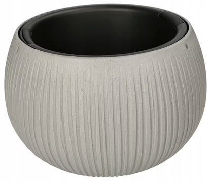 Urtepotteskjuler 24x16 cm Betonlook Sort