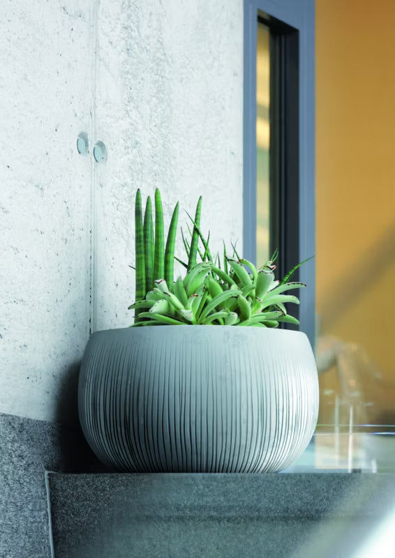 Urtepotteskjuler 24x16 cm Betonlook Sort