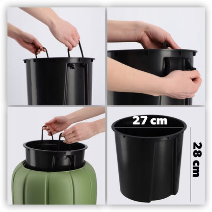 Urtepotteskjuler 60 cm Grøn med Indsats