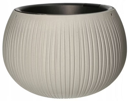 Urtepotteskjuler Betonlook 29x20 cm Sort med Indsats