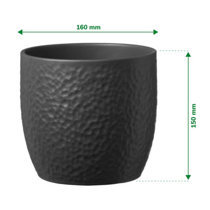 Urtepotteskjuler Boston 14 cm Antracit Keramik