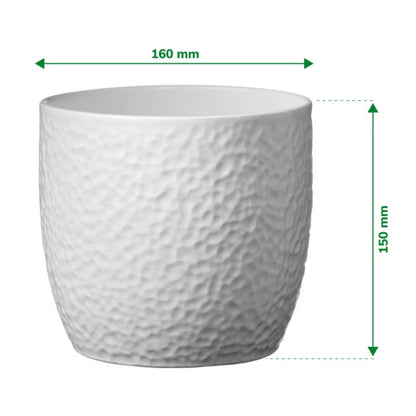 Urtepotteskjuler Boston Ø16 cm Hvid Keramisk