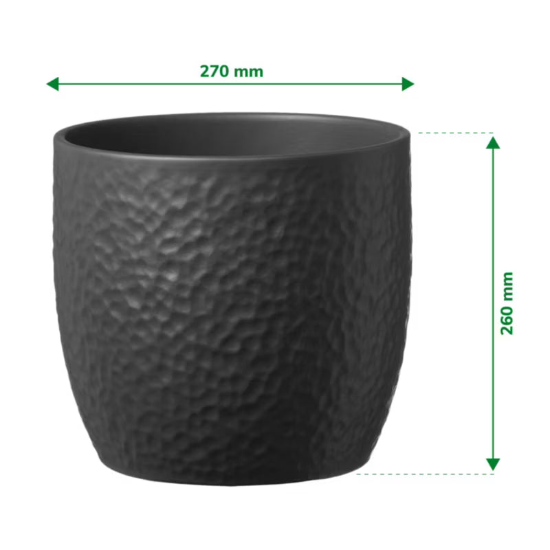 Urtepotteskjuler Boston 27 cm Antracit Keramik