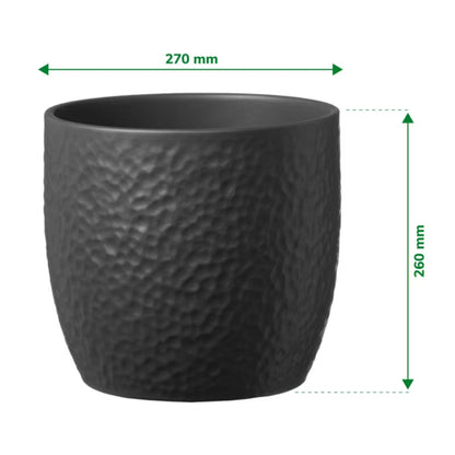 Urtepotteskjuler Boston 27 cm Antracit Keramik