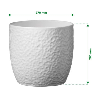 Urtepotteskjuler Boston Ø27 cm Hvid