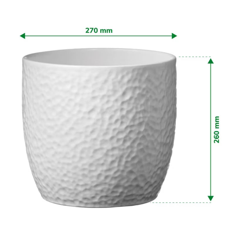 Urtepotteskjuler Boston Ø27 cm Hvid