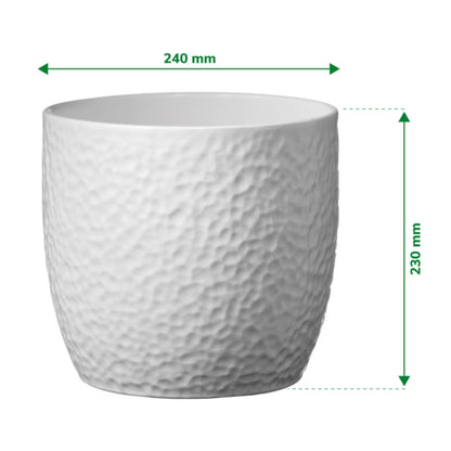 Urtepotteskjuler Boston Ø21 cm Hvid Keramik