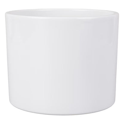 Urtepotteskjuler Cylinder 28 cm Hvid Keramisk