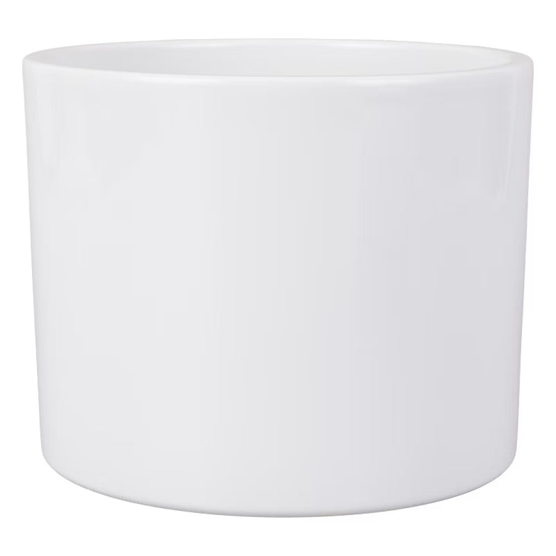 Urtepotteskjuler Cylinder 28 cm Hvid Keramisk