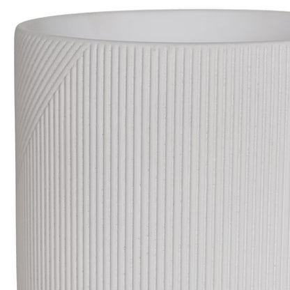 Urtepotteskjuler Lodrette Striber 14 cm Hvid