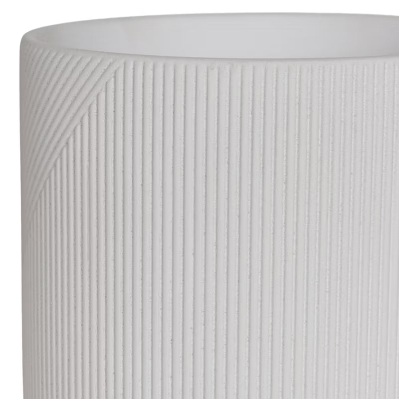 Urtepotteskjuler Lodrette Striber 14 cm Hvid