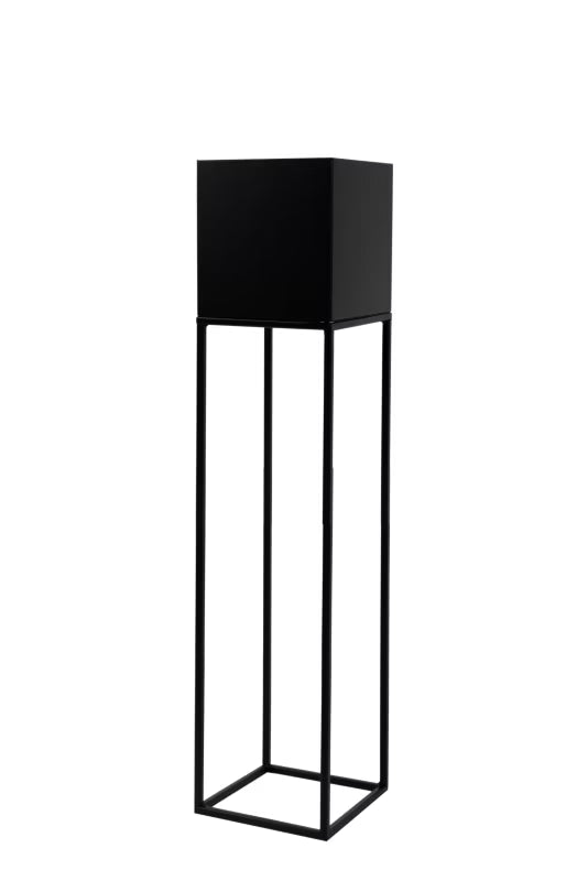 Urtepotteskjuler Lorinet L 19x19x87 cm Sort Metal