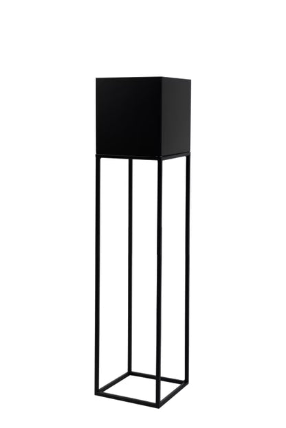 Urtepotteskjuler Lorinet L 19x19x87 cm Sort Metal
